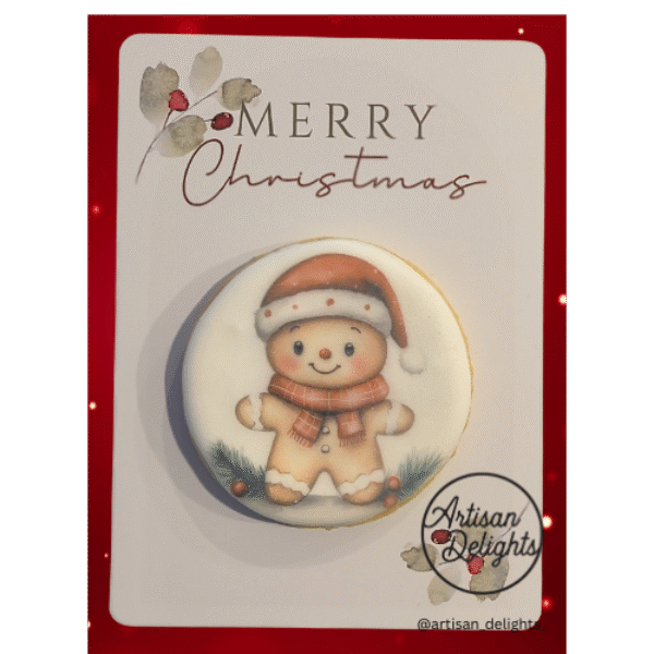Merry Christmas Card Gingerbread Man