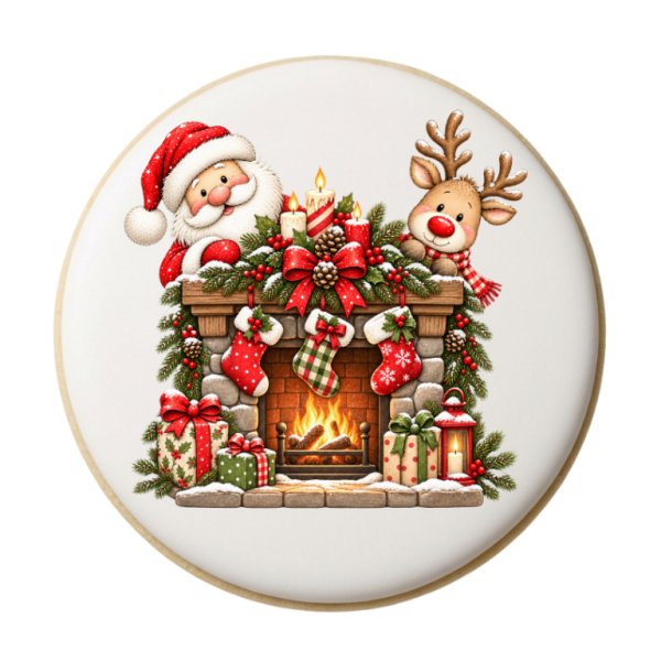 Santa & Reindeer Vintage 01