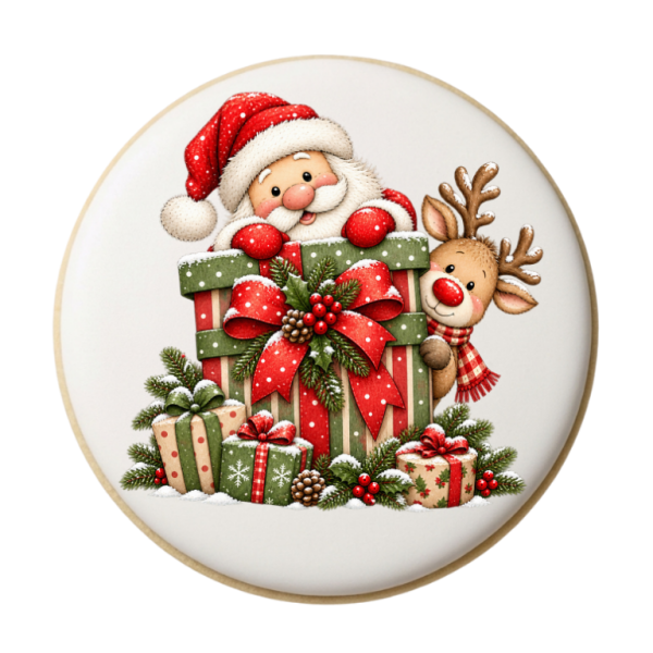 Santa & Reindeer Vintage 02